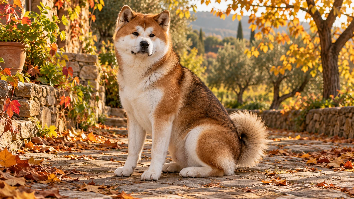 Akita Inu köpek — kızıl susam (goma) renk