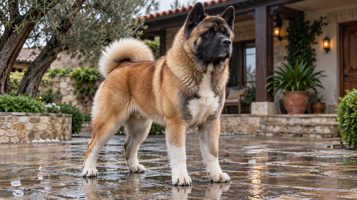 Akita Inu köpek — siyah maskeli (amerikan tipi) renk