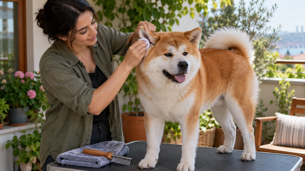 Akita Inu köpek — bakım ve tımar
